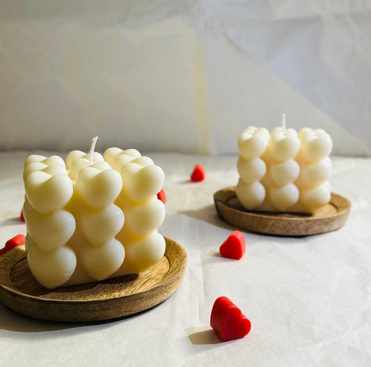 Heart Bubble Candle